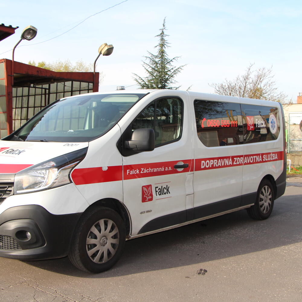 Vozidlo dopravnej zdravotnej služby.