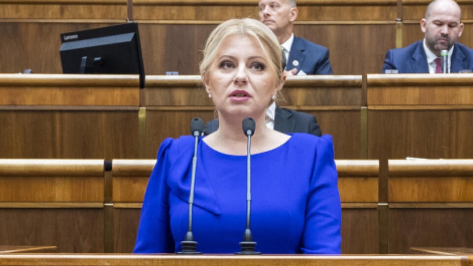 Prezidentka SR Zuzana Čaputová vystupuje so správou o stave Slovenskej republiky pred poslancami Národnej rady (NR) SR v Bratislave v utorok 29. novembra 2022. FOTO TASR - Jaroslav Novák 