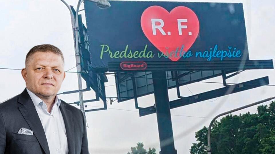 Robert Fico a bilboard