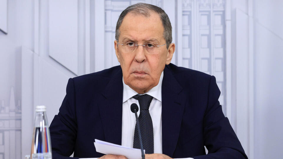 Na snímke je ruský minister zahraničných vecí Sergej Lavrov