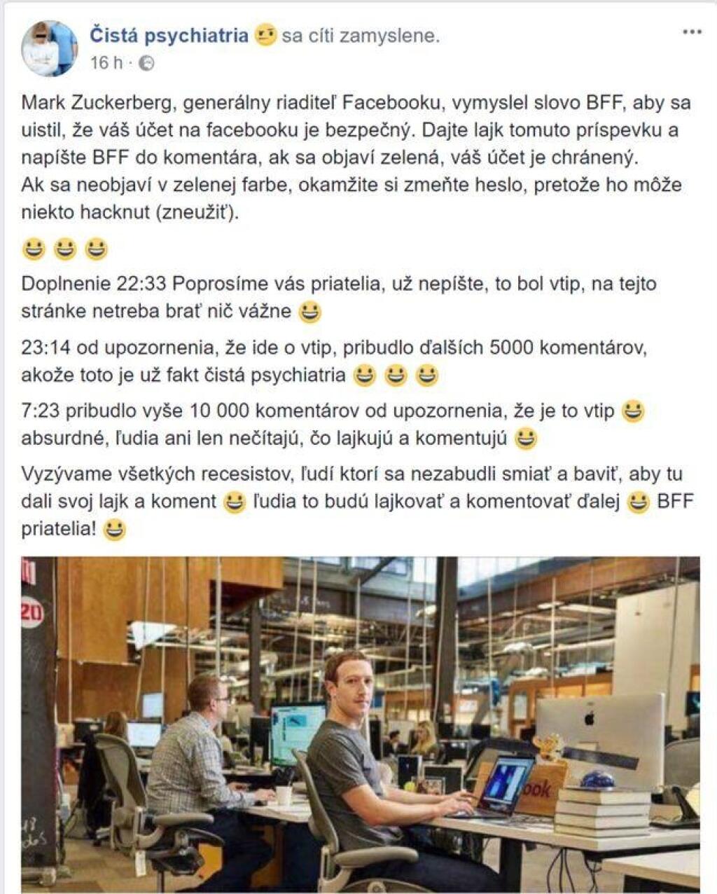 Napíšte BFF a zistite, či je váš Facebook bezpečný. Hoaxu uverili tisíce Slovákov