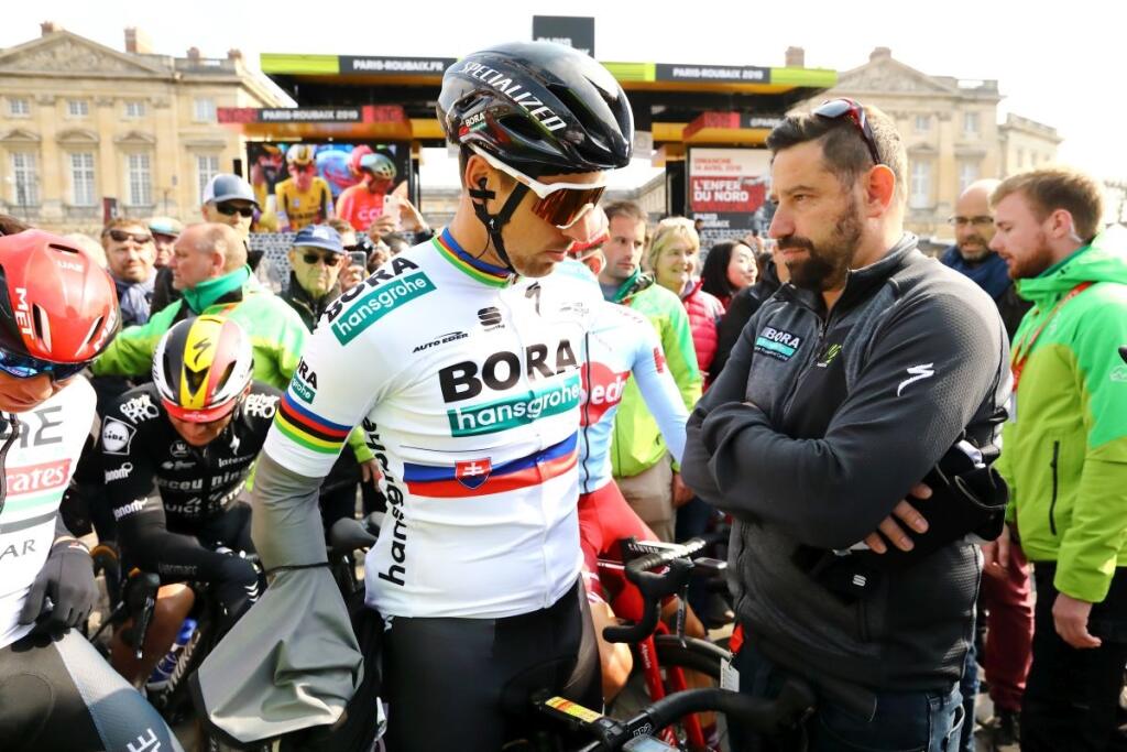 Sagan tesne pred štartom Paríž-Roubaix 2019.