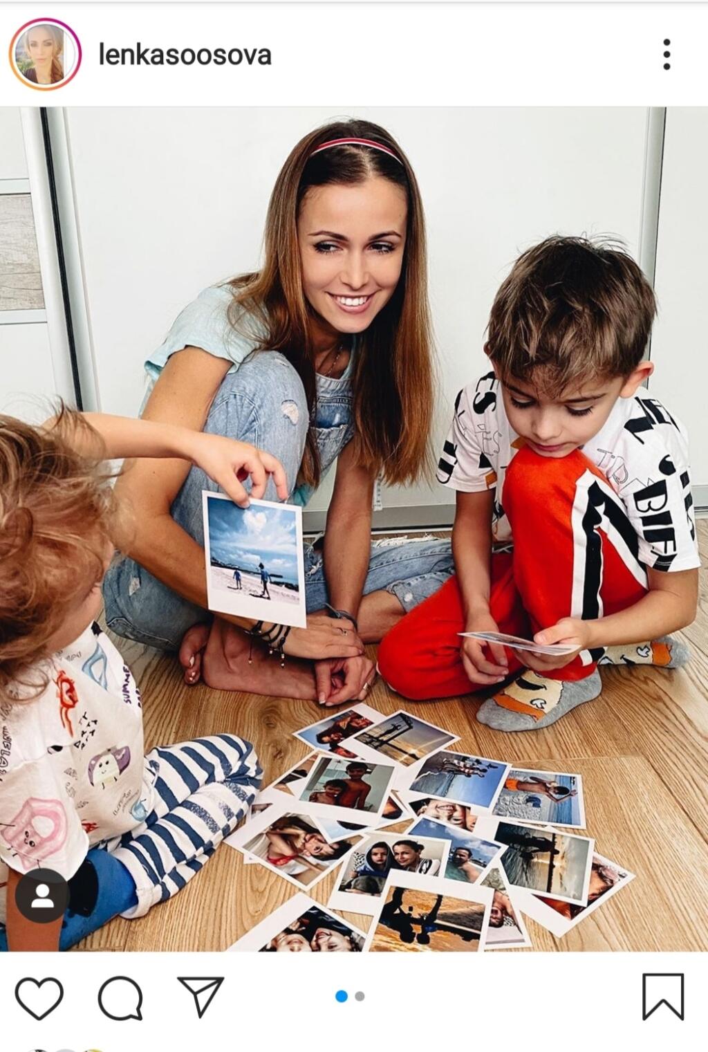 Lenka so svojimi synmi Riškom a Ronkom.