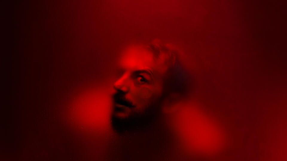 Red,Color,Version,Of,Creepy,Looking,Man,With,Facial,Hair