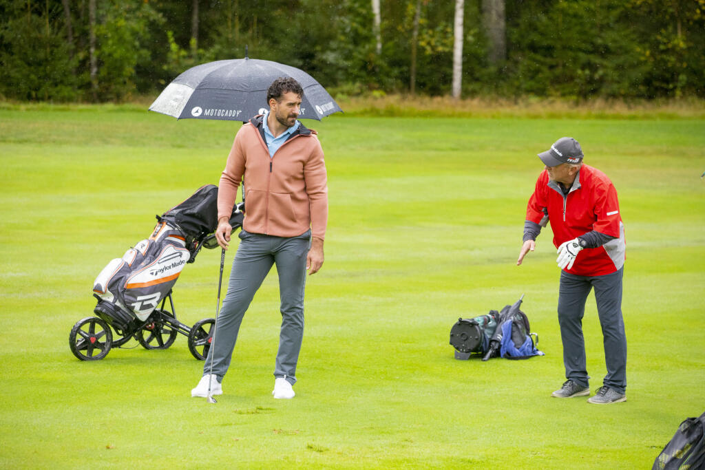 Boris Valábik predviedol svoje zručnosti, hoci golf hráva len výnimočne.