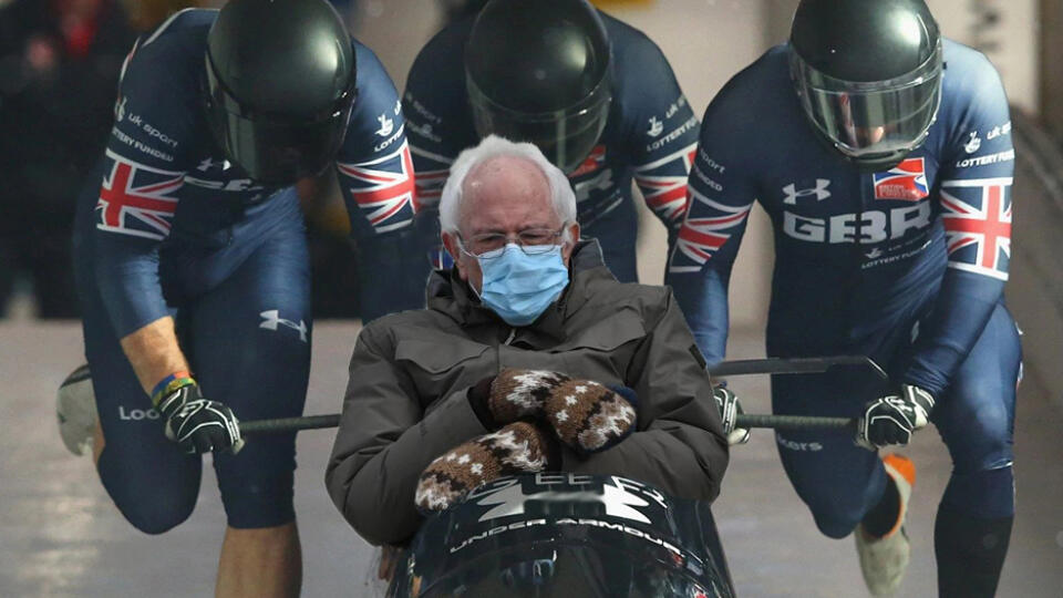 Bernie v boboch.