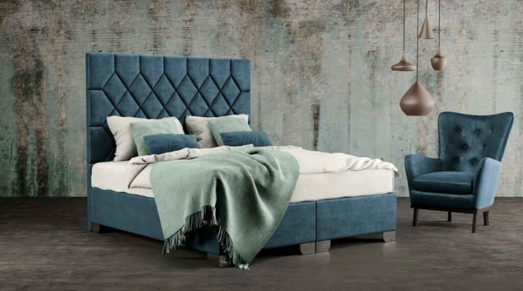 Posteľ s masívnym čelom Rhombus, Materasso, 1284 eur