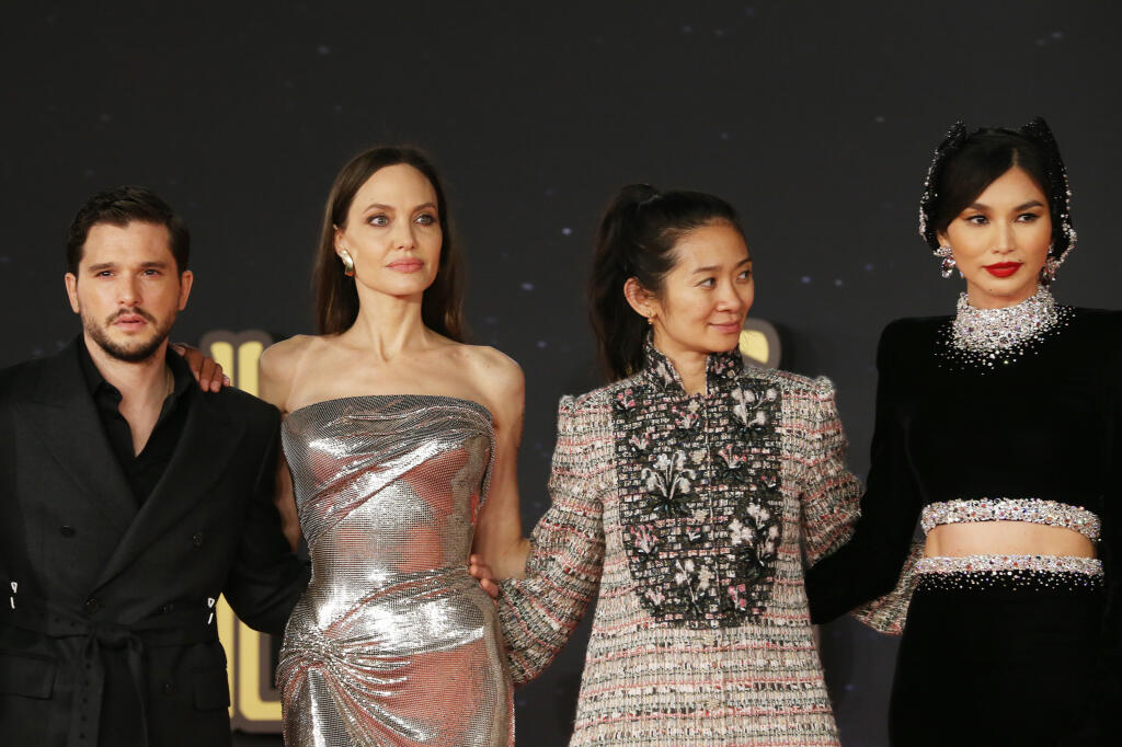 Herečka Angelina Jolie na premiére filmu Eternals v Ríme.