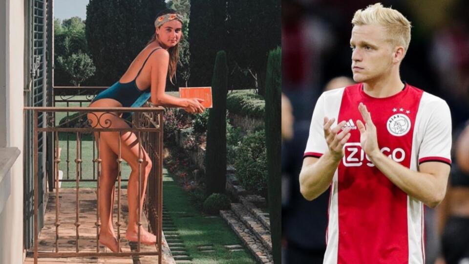 Dcéra Dennisa Bergkampa Estelle chodí so záložníkom Donnym van de Beekom, ktorý by sa mal čoskoro stať novou posilou Manchestru United.