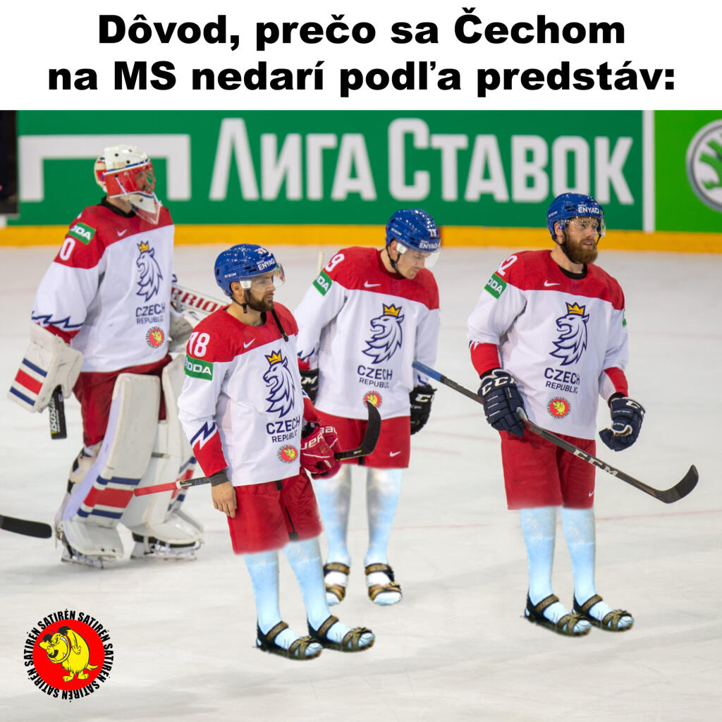 Našim českým susedom to na týchto MS zďaleka nejde podľa predstáv, a tak sa taktiež nevyhnú mnohým vtipným kolážam.