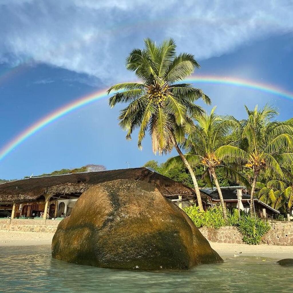 Andrea Verešová na Seychelských ostrovoch.