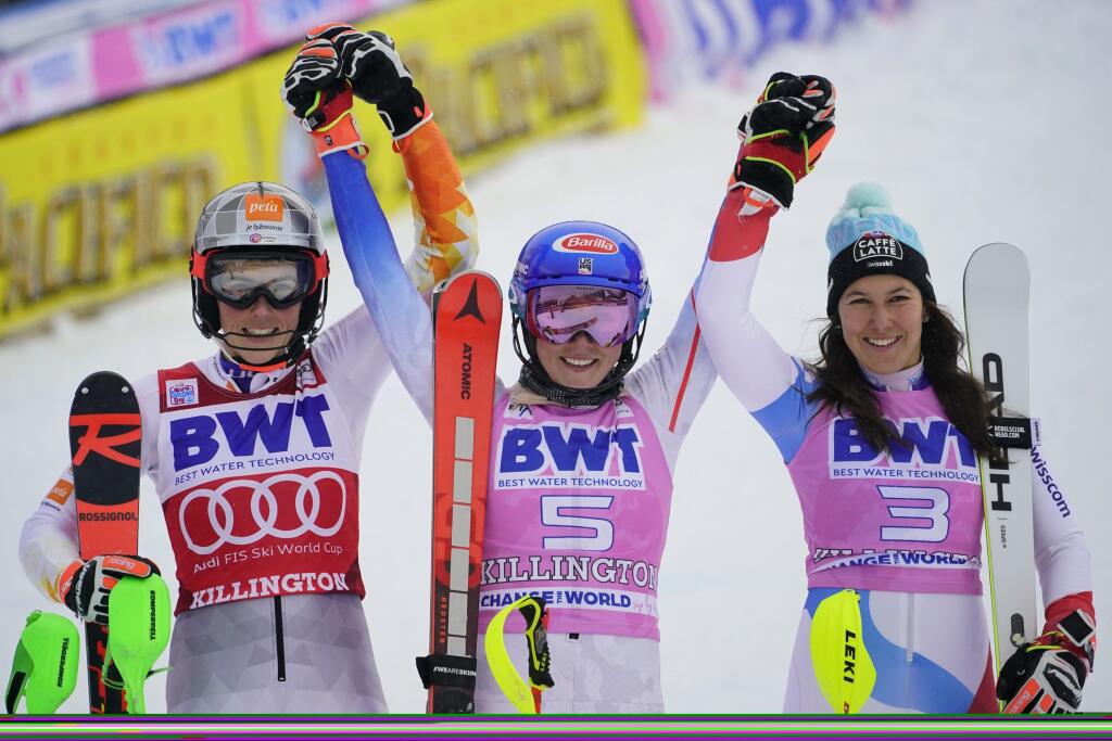 Shiffrinová slávila v slalome 46. triumf v SP, čím sa v počte víťazstiev v jednej disciplíne vyrovnala rekordérovi Ingemarovi Stenmarkovi, legendárny Švéd dosiahol 46 prvenstiev v obrovskom slalome.