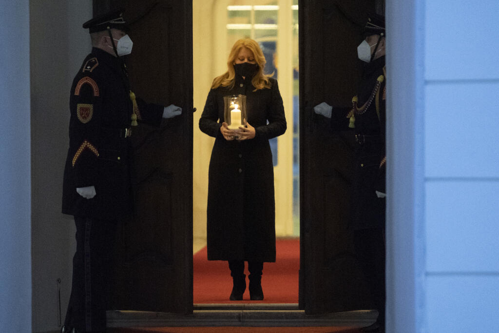 Prezidentka SR Zuzana Čaputová počas pietnej spomienky na obete ochorenia Covid-19