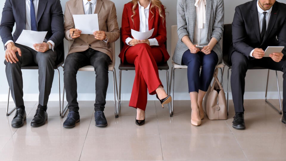Young,People,Waiting,For,Job,Interview,Indoors