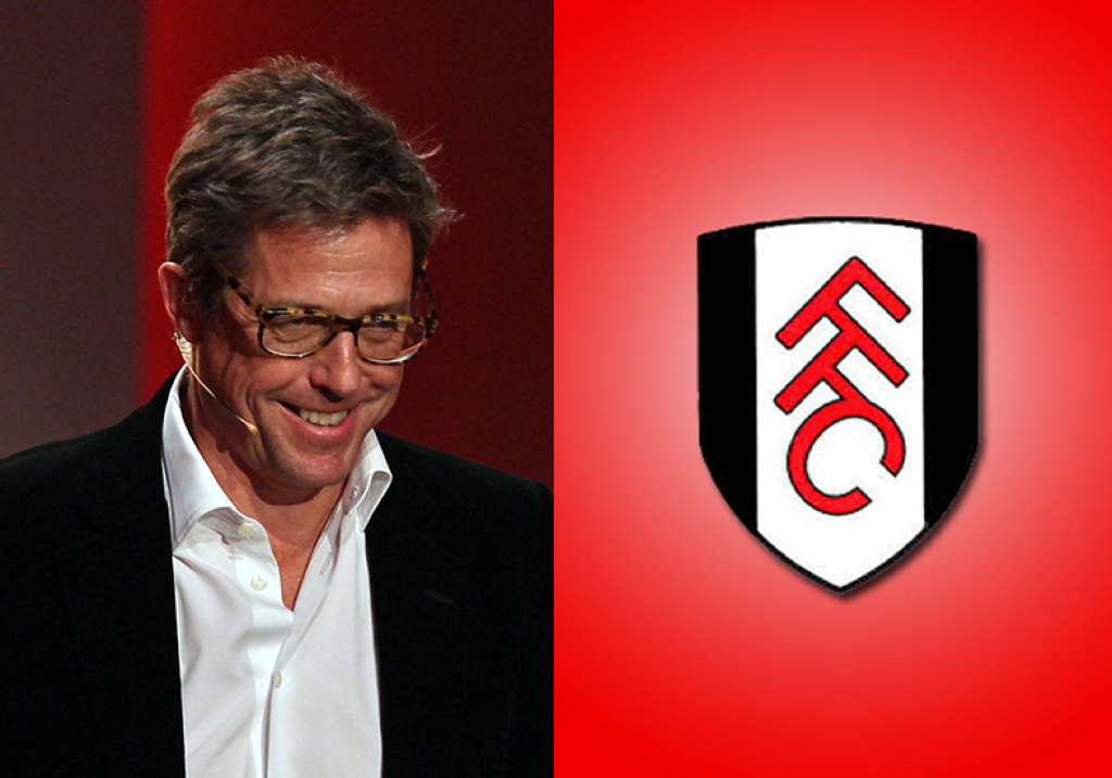 Hugh Grant (Fulham FC) - Rodák z Londýna je ako väčšina Angličanov fanúšikom futbalu. Herec známy z filmov ako Štyri svatby a jeden pohreb, či Denník Bridget Jonesovej, však nefandí žiadnemu z veľkých londýnskych klubov ako Chelsea, Arsenal, či Tottenham. Fandí menšiemu tímu, ktorý v aktuálnom ročníku pôsobí v druhej najvyššej anglickej lige – Fulhamu. V klube zo západu Londýna pôsobí aj slovenský brankár Marek Rodák, ktorý pomohol „Chalupárom“ k postupu do Premier League.