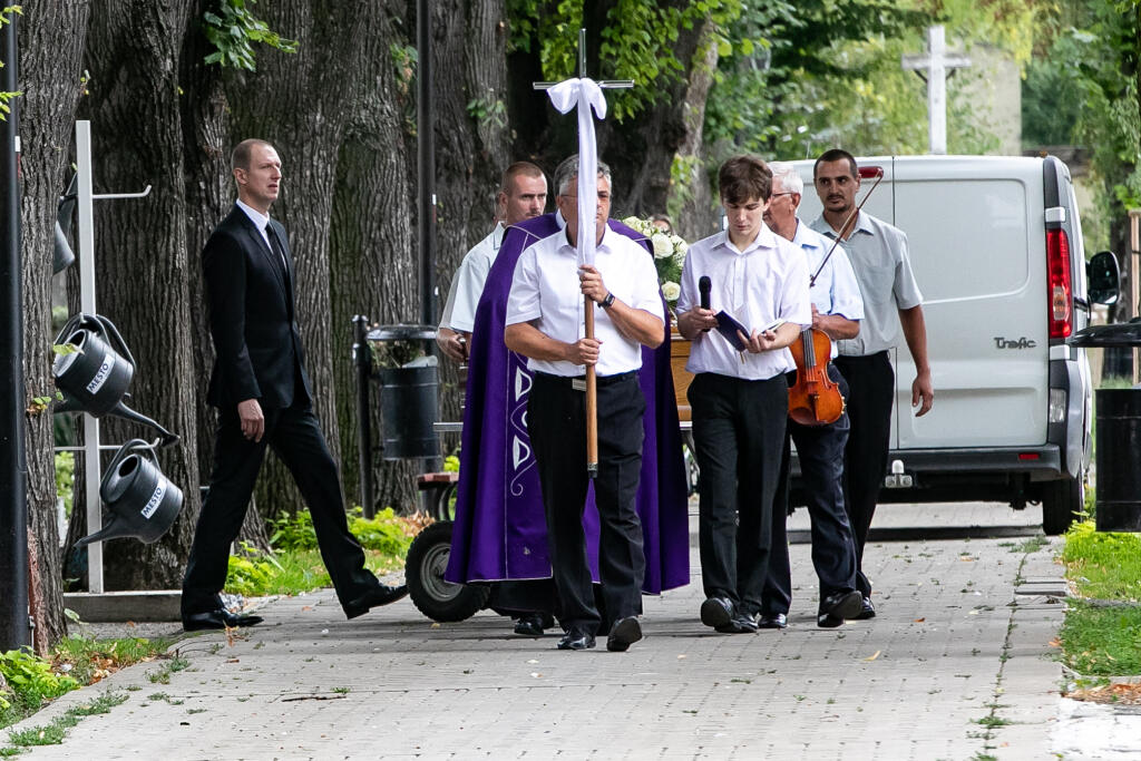 Pohreb manželky bývalého slovenského hokejistu Miroslava Ďuráka Daniely.