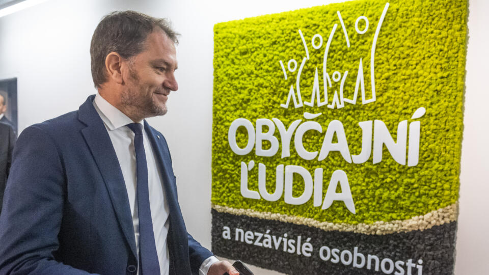 Tlačová konferencia predstaviteľov hnutia Obyčajní ľudia a nezávislé osobnosti (OĽANO) v Bratislave 15. decembra 2022. Na snímke vpravo minister financií Igor Matovič. FOTO TASR - Jaroslav Novák