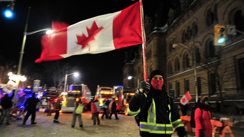 Canadian truckers protest vaccine mandates