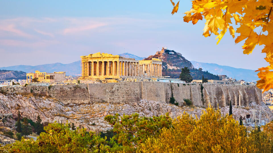 View,On,Acropolis,At,Sunset,,Athens,,Greece