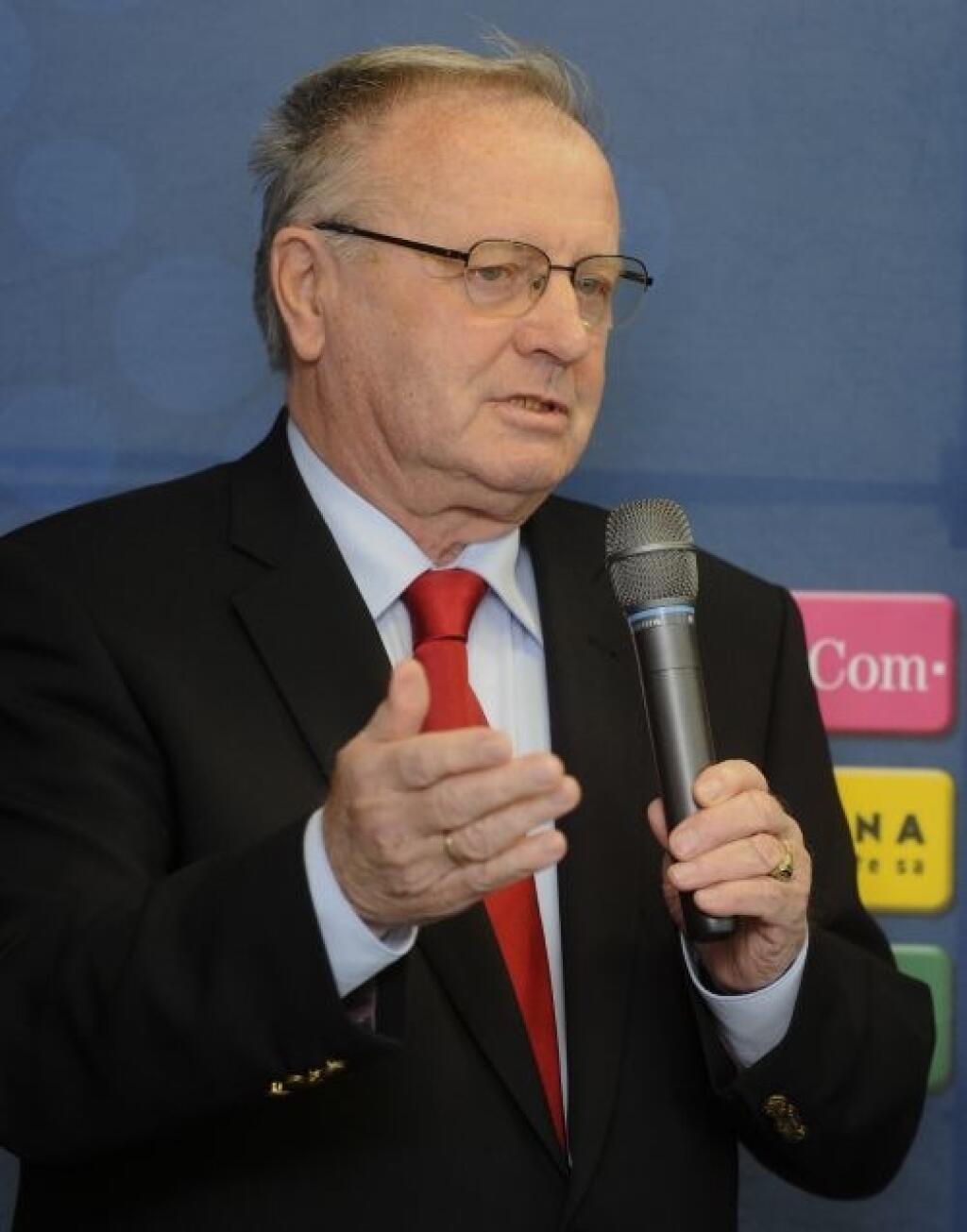 V utorok 15. februára 2011 sa konalo v Bratislave stretnutie s legendami slovenského futbalu pri príležitosti 75. narodením Jozefa Vengloša. Na snímke oslávenec Jozef Vengloš. FOTO TASR - Martin Baumann