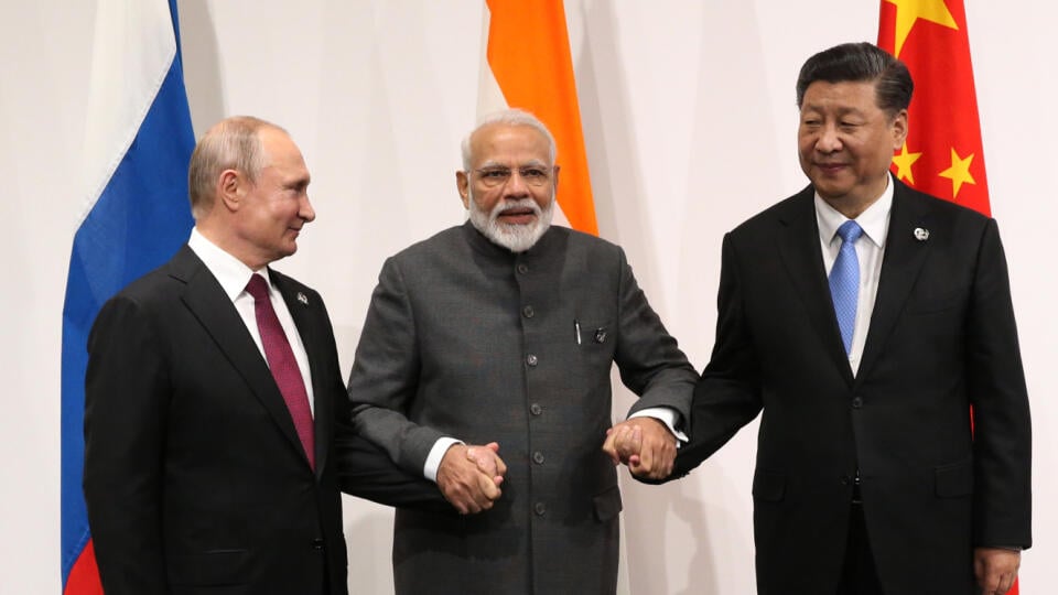 Russian President Vladimir Putin attends the G20 Osaka Summit 2019