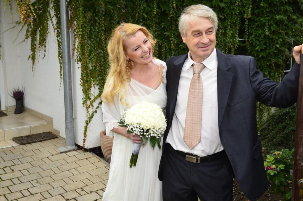 Iveta Bartošová a Josef Rychtář počas isch veľkého dňa.