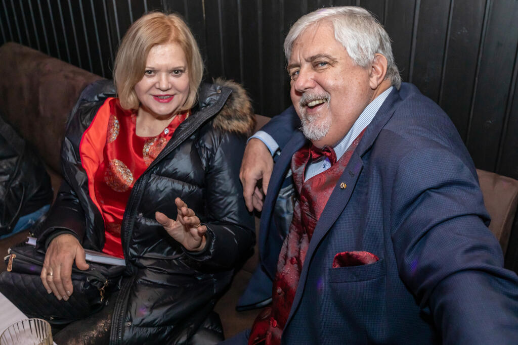 Otvorenie nového disco baru Archa. Na snímke je Marcela Laiferová a Oliver Andrásy.