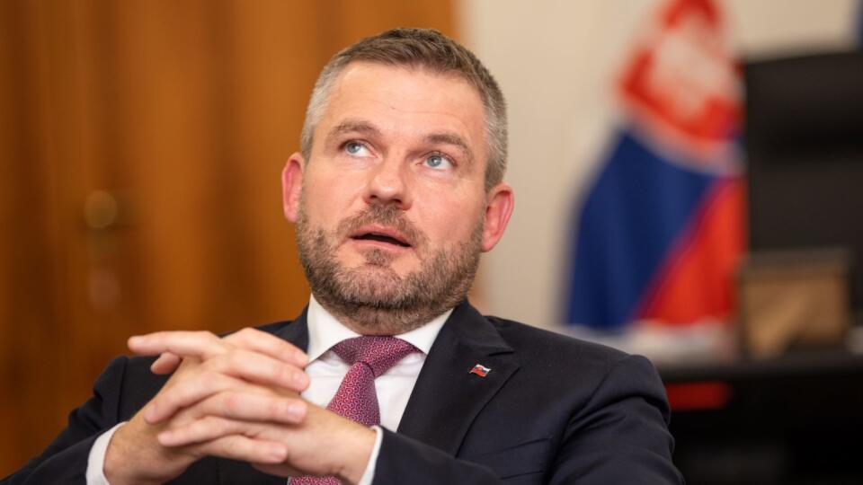 Peter Pellegrini počas rozhovoru pre Plus 7 dní.