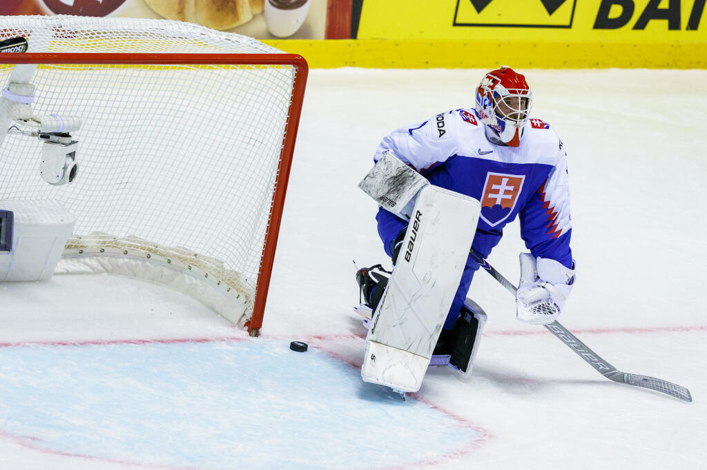 Na snímke Marek Čiliak počas zápasu A skupiny hokejových Majstrovstiev sveta IIHF 2019 medzi reprezentáciami Slovenska a Kanady.