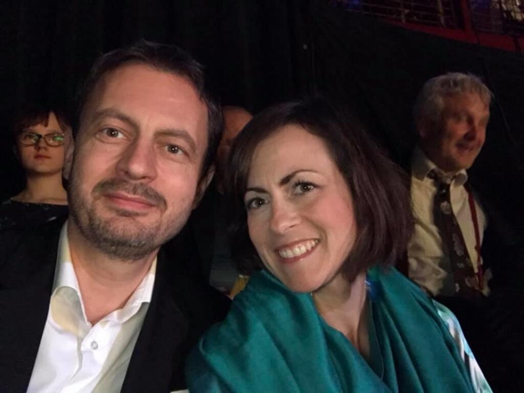 Minister financií Eduard Heger (OĽaNO) s manželkou Luciou.