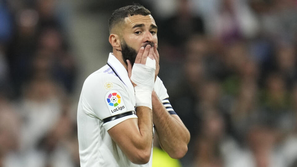 Na archívnej snímke futbalista Realu Madrid Karim Benzema.