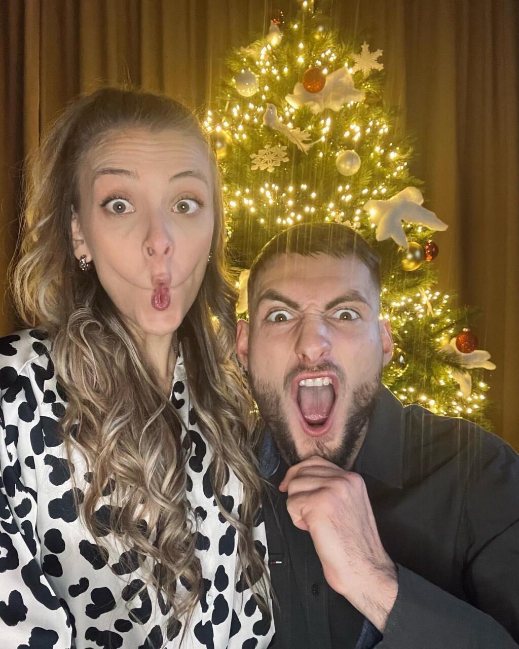 Matúš Bero a Klaudia Fraňová počas vianočných sviatkov.