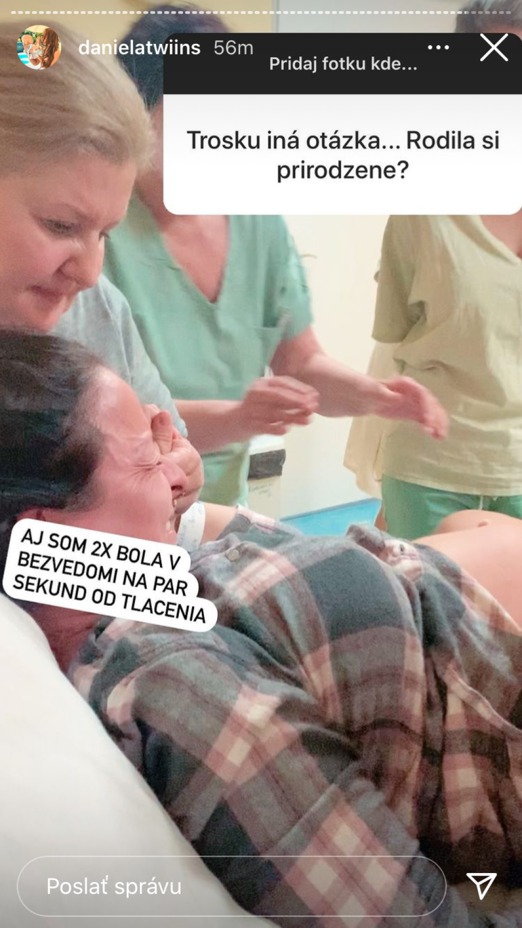Twiinska Daniela Nízlová pred pár dňami zverejnila intímny záber z pôrodnice, keď v januári 2020 rodila dcérku Lindu.