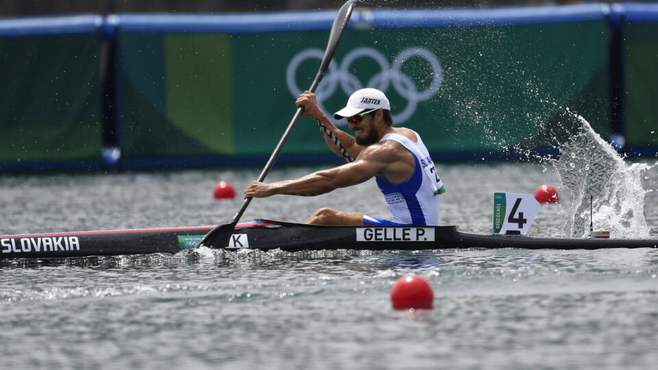 Slovenský rýchlostný kanoista Peter Gelle v rozjazde disciplíny K1 na 1000 metrov počas XXXII. letných olympijských hier v Tokiu, 2. augusta 2021. FOTO TASR -  Michal Svítok