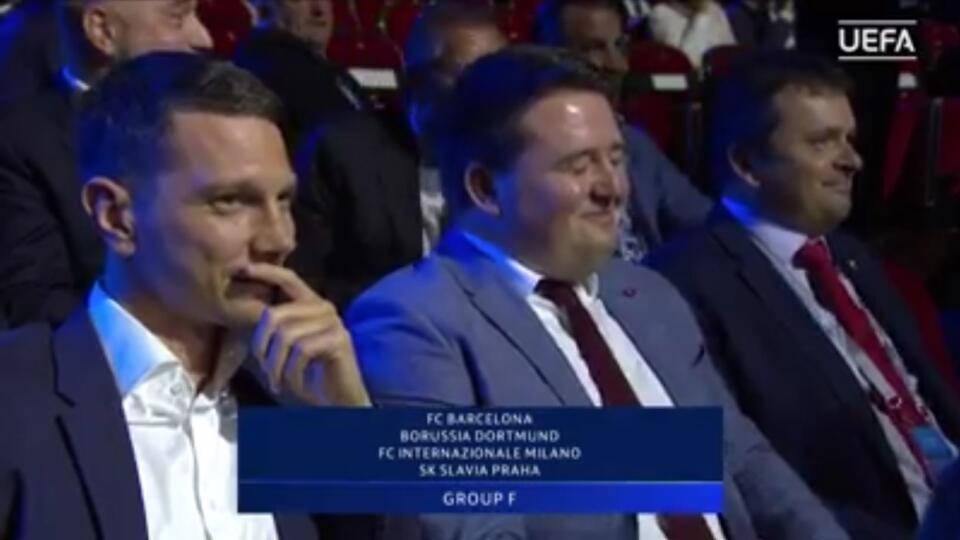 Reakcia zástupcu Slavie Praha na žreb Ligy majstrov.