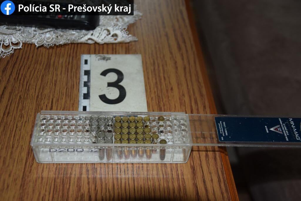 Muž zo Svidníka držal u seba v byte strelivo spôsobilé streľby do zbraní kategórie A, B aj C.
