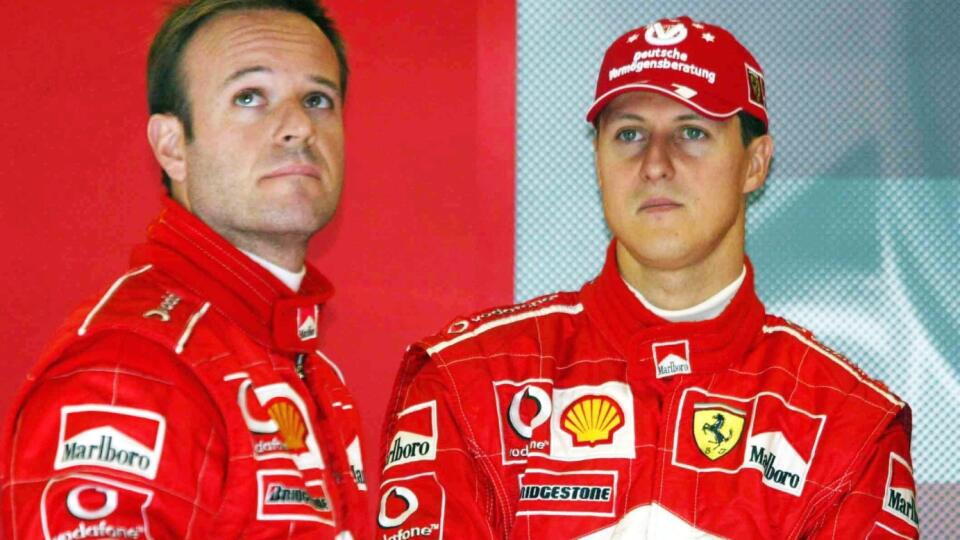 Rubens Barrichello a Michael Schumacher.