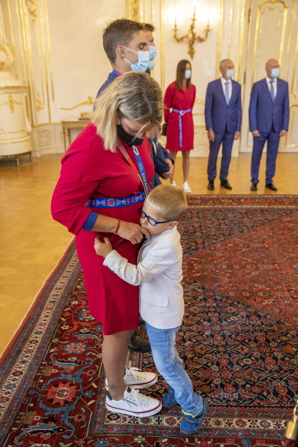 Práve naša zlatá medailistka všetkých tak trochu prekvapila. Gardé jej totiž robil jej najstarší synček Nathan.