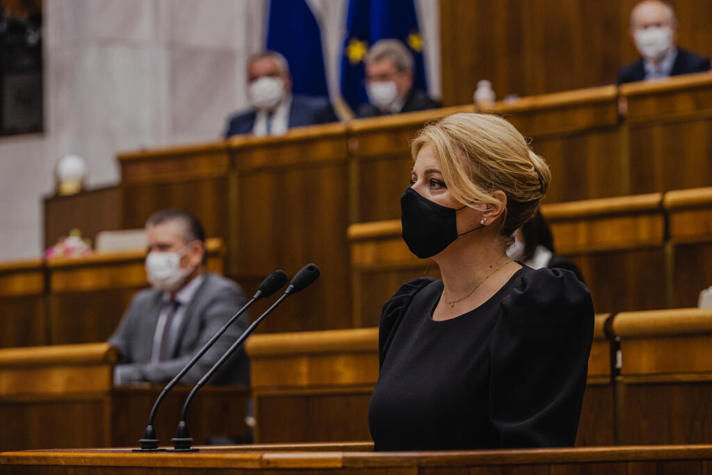 Prezidentka Slovenskej republiky Zuzana Čaputová vystúpila v Národnej rade Slovenskej republiky so Správou o stave republiky. Na snímke Prezidentka Slovenskej republiky Zuzana Čaputová.