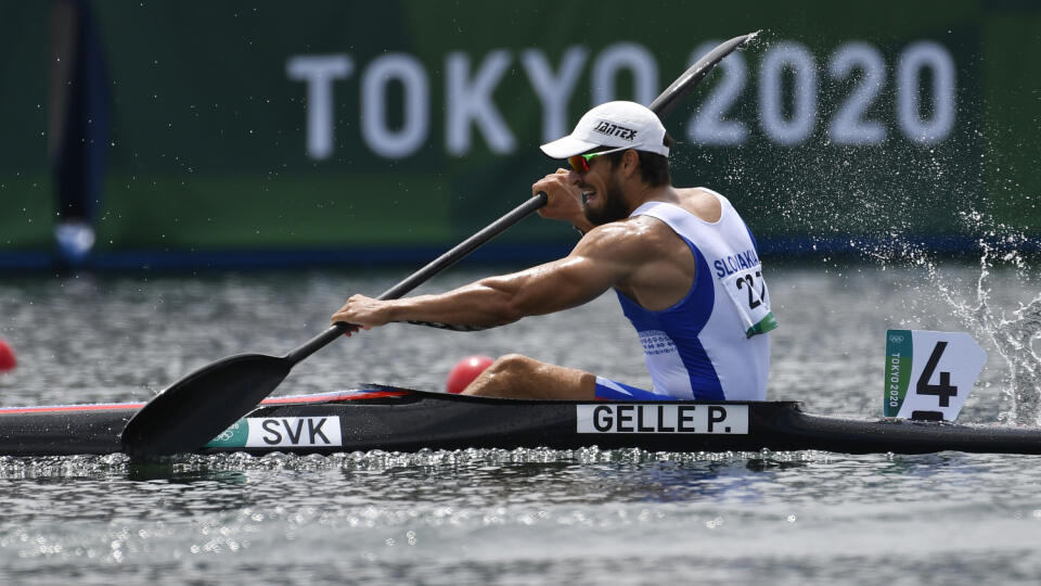 Slovenský rýchlostný kanoista Peter Gelle v rozjazde disciplíny K1 na 1000 metrov počas XXXII. letných olympijských hier v Tokiu, 2. augusta 2021. FOTO TASR - Michal Svítok