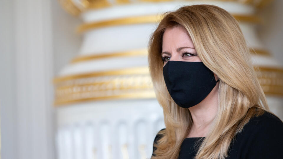 Na snímke je Zuzana Čaputová v Prezidentskom paláci v Bratislave.