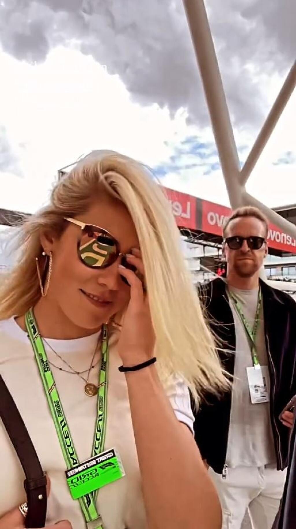 Shiffrinová a Kilde si počas letnej pauzy užívali aj preteky F1, odkiaľ uverejnili viacero záberov.