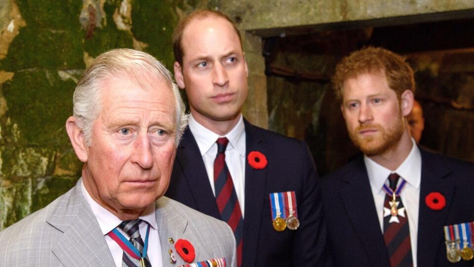 Charles, William a Harry