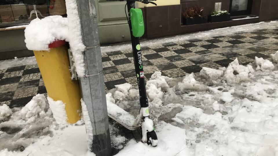 E-kolobežka v zime