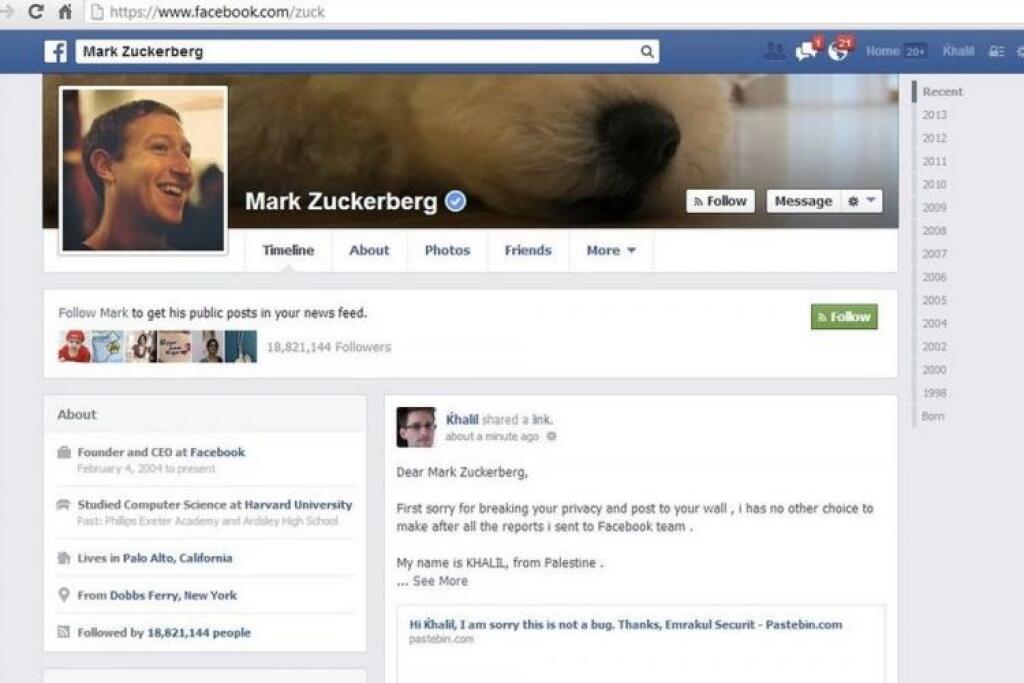 Ignorovali jeho upozornenia, tak hackol facebookový profil Zuckerberga