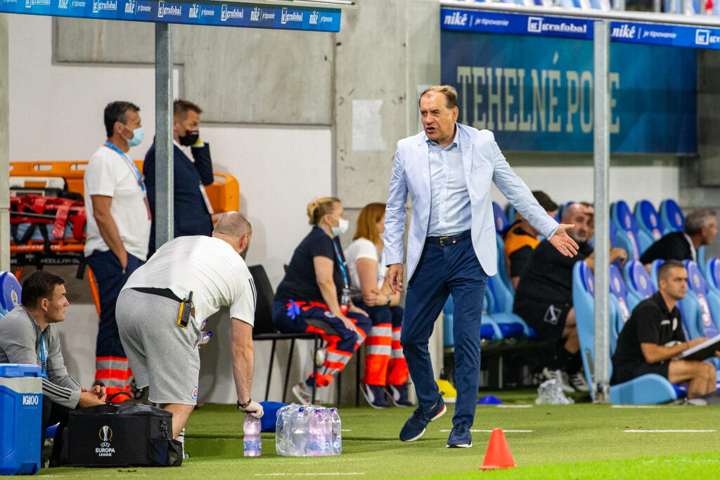ŠK Slovan Bratislava a Lincoln Red Imps FC sa stretol v zápase tretieho kola kvalifikácie Európskej ligy na Tehelnom poli v Bratislave. Na snímke je Vladimír Weiss.