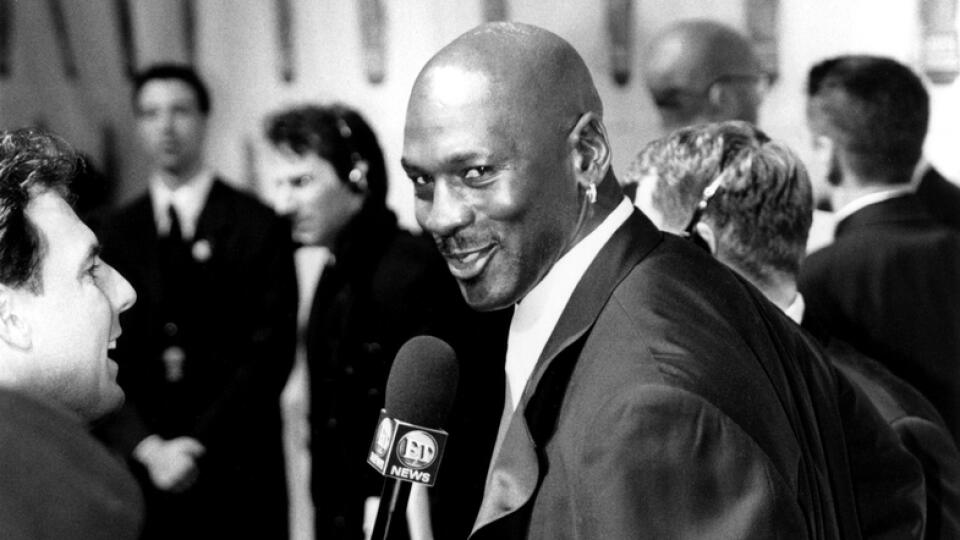 Michael Jordan being interviewed at the Sports Illustrated Century Sports Awards, 12/2/99