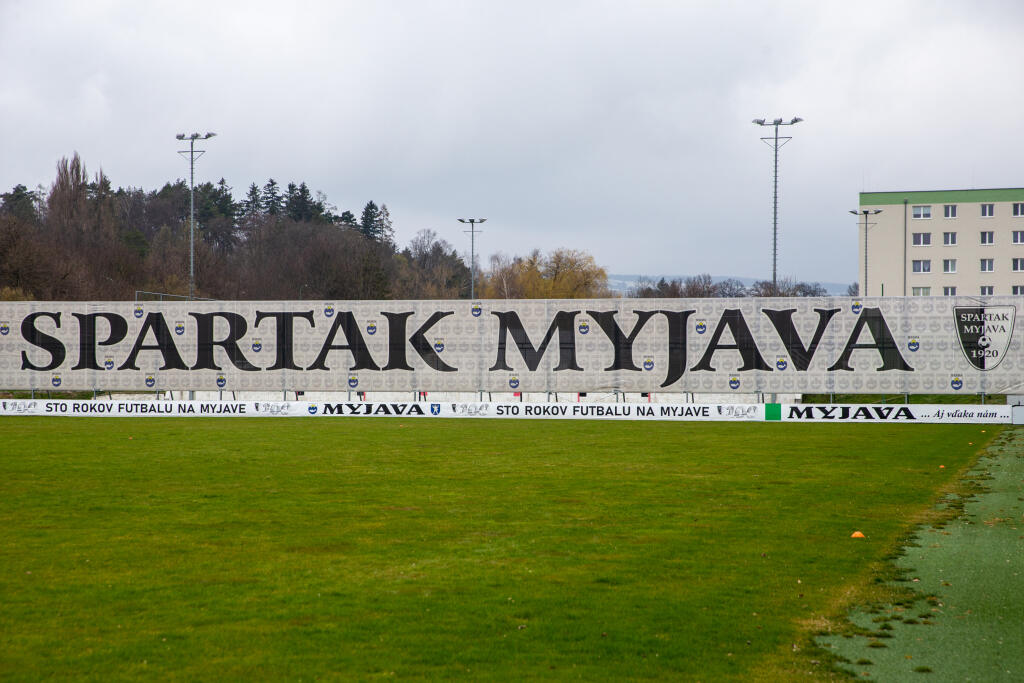 Na snímke je areál štadióna Spartak Myjava kde pôsobil Kristián Karika.