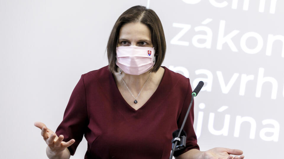Na snímke ministerka spravodlivosti SR Mária Kolíková počas tlačovej konferencie k novele Trestného zákona v Bratislave 1. decembra 2021. FOTO TASR - Dano Veselský
