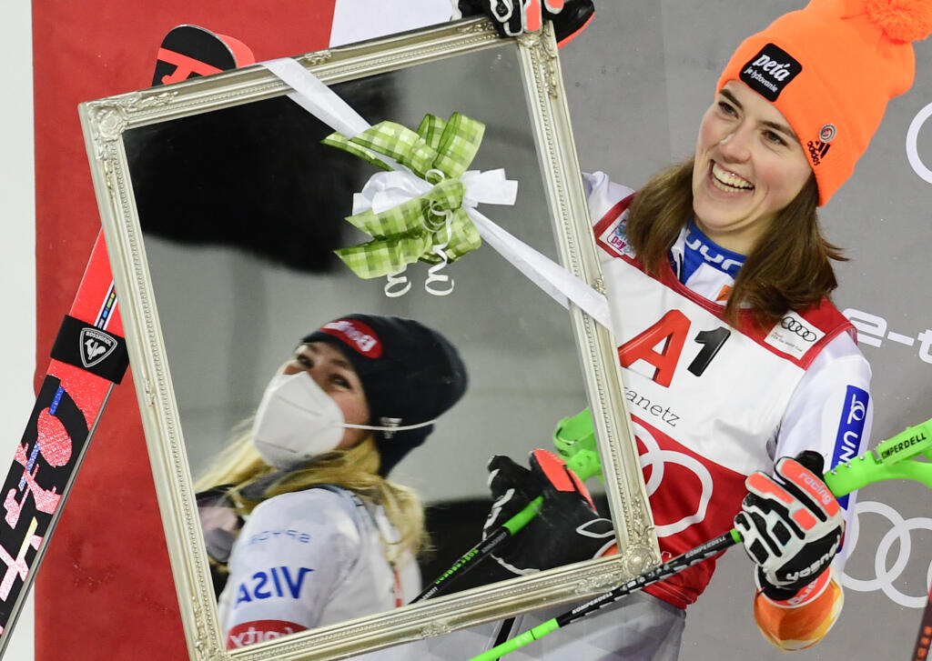 Vlhová si 2. miestom v Schladmingu zabezpečila zisk malého krištáľového glóbusu za slalom, mala preto dôvod na úsmev.